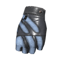 Blue Stripes Fingerless Gloves