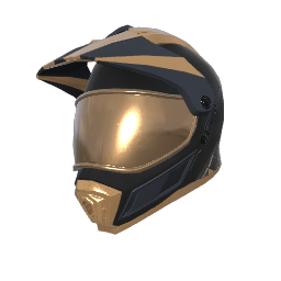 Gilded Ivory Motocross Helmet