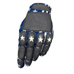 Patriotic Blue Padded Gloves