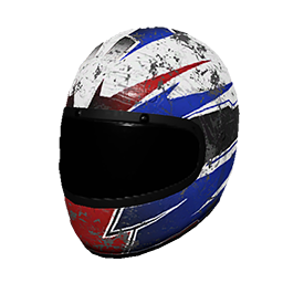 Red and Blue Racing Helmet