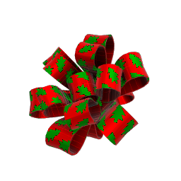 Seasonal Red and Green Party Bow