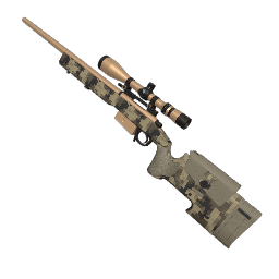 Tan Digital Camo Sniper Rifle