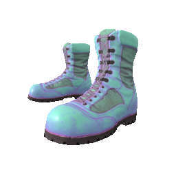 Teal Combat Boots