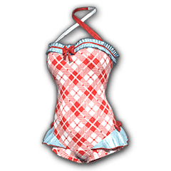 Checkered Swimsuit (Red)