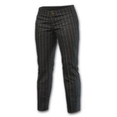 Pinstripe Slacks (Black)