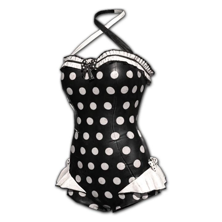 Polka Dot Swimsuit (Black)